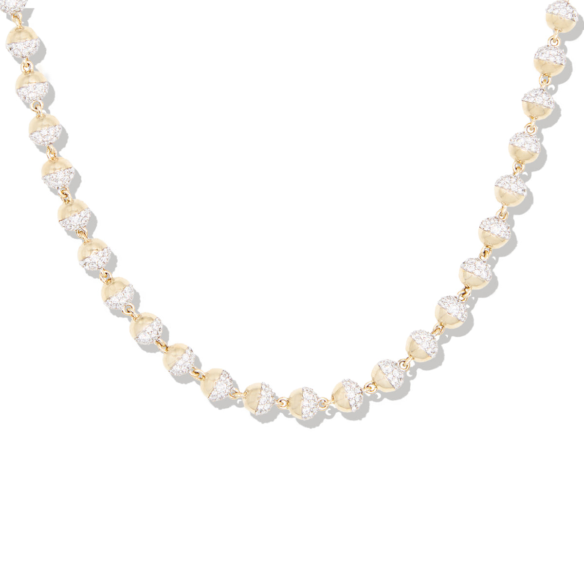 Revel Pave Small Bead Necklace