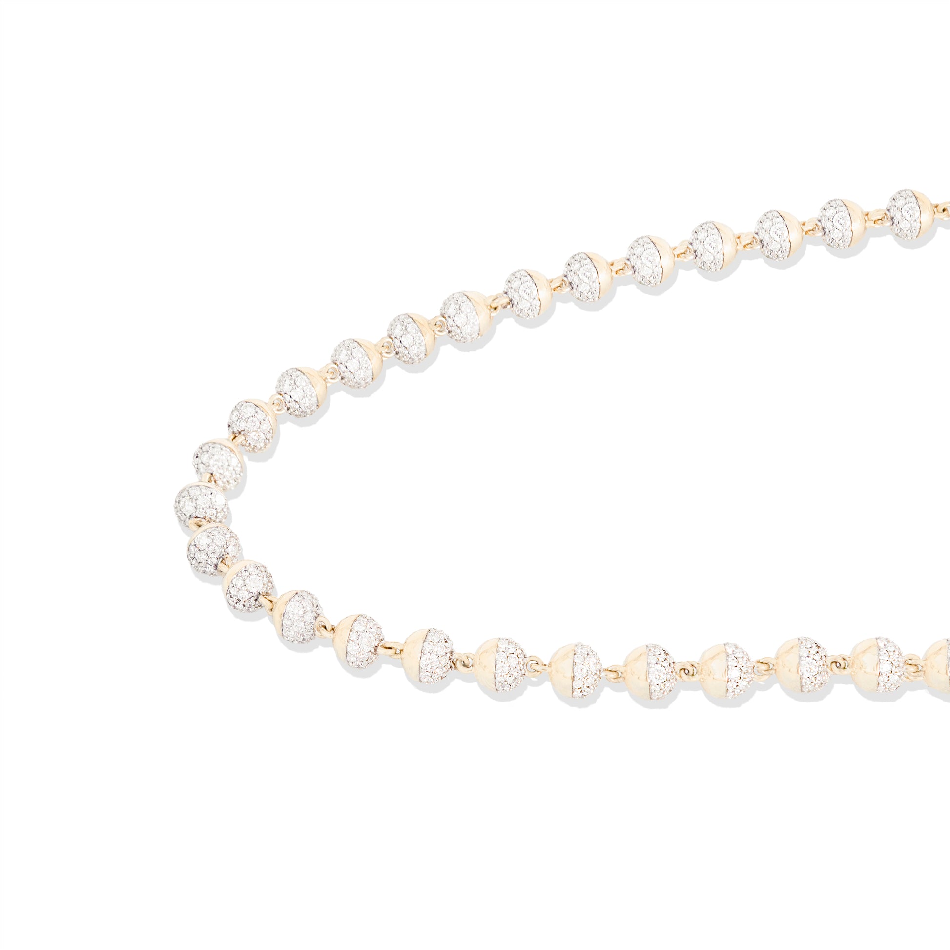 Revel Pave Small Bead Necklace
