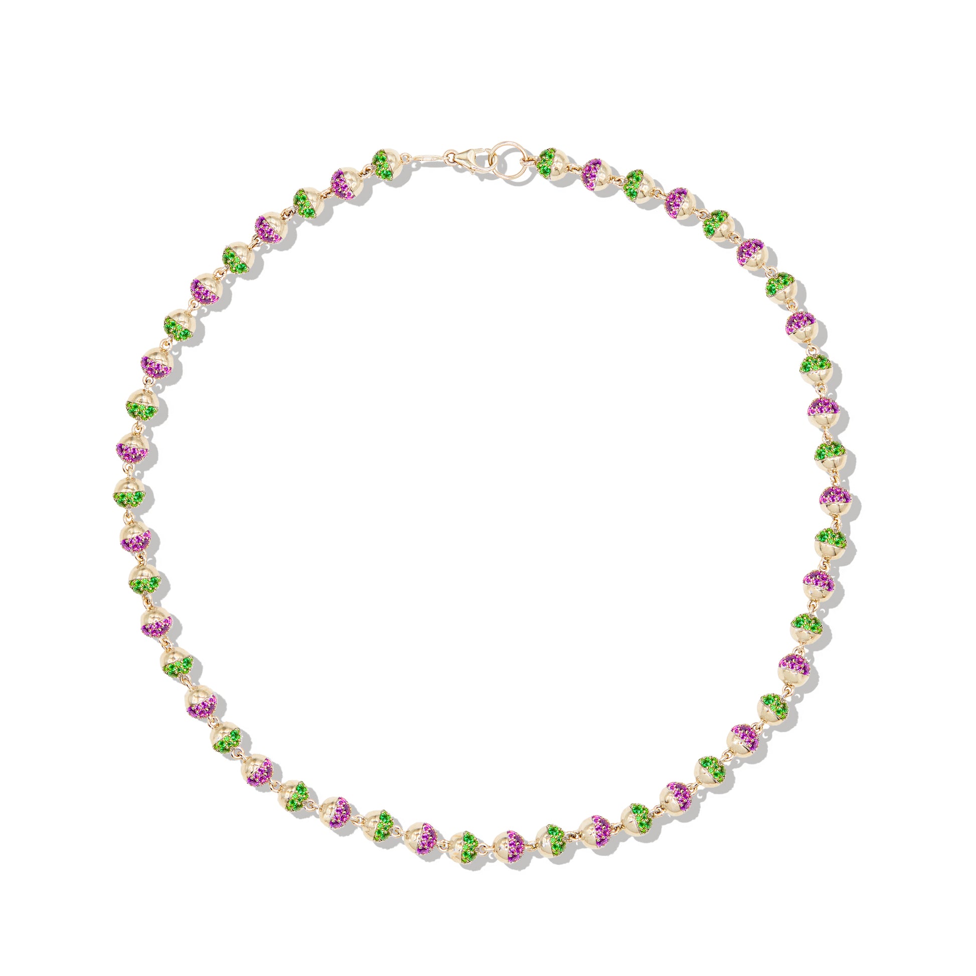 Revel Pave Small Bead Necklace
