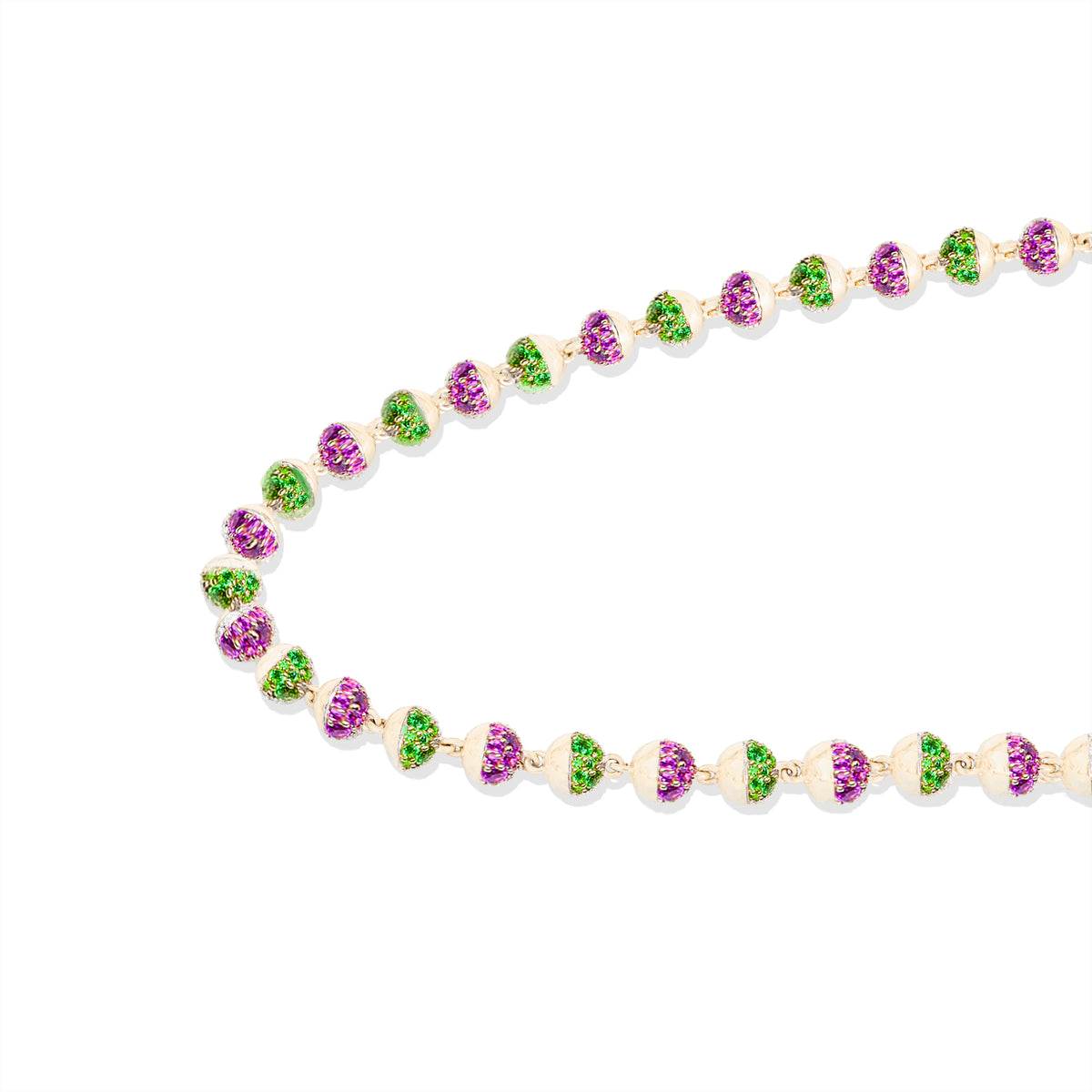 Revel Pave Small Bead Necklace