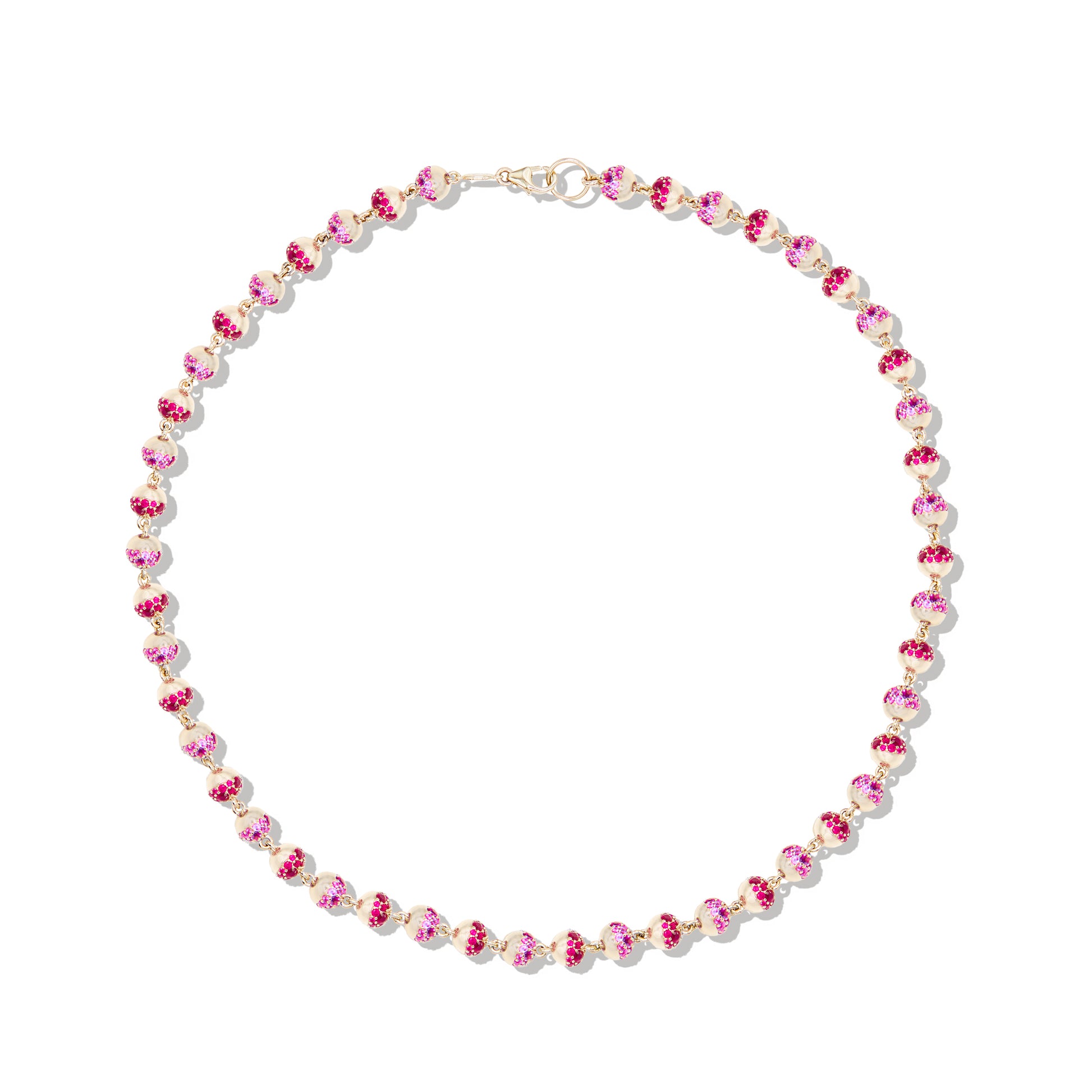 Revel Pave Small Bead Necklace