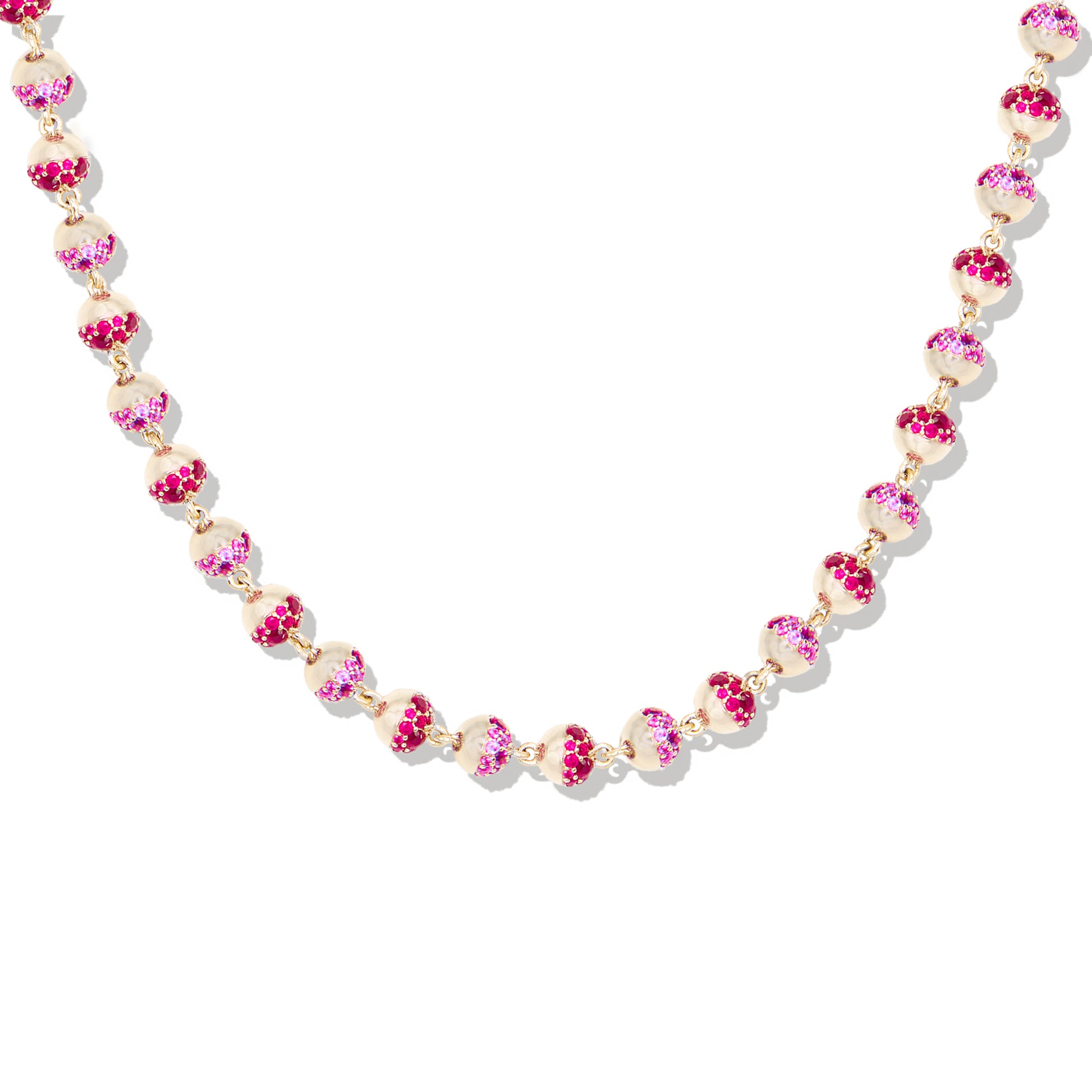 Revel Pave Small Bead Necklace