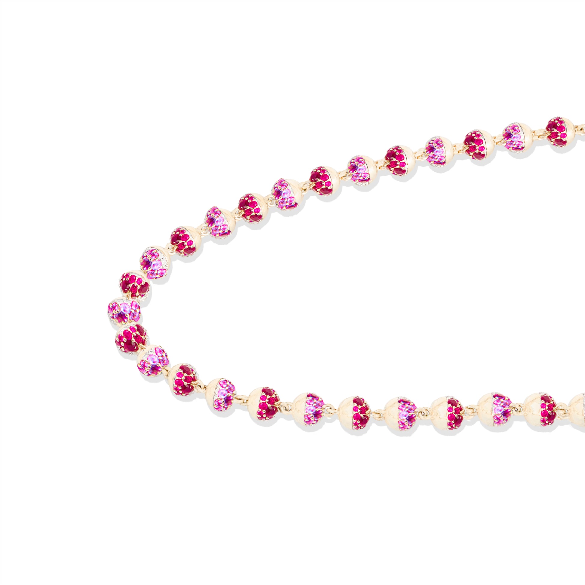 Revel Pave Small Bead Necklace