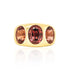 Three Stone Oval Cuprian & Co.Copper-Bearing Tourmaline Chunky Nomad Ring