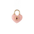 Carved Pink Opal Double Sided Heart Earring Charm