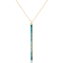 Channel Set London Blue Topaz Matchstick Necklace 