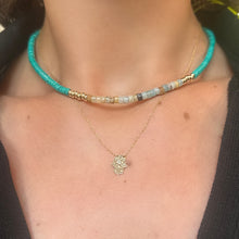 Children's Mini Diamond Bezel Hamsa Necklacehover