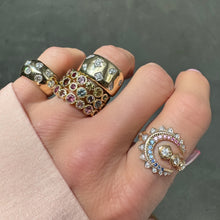 Chubby Multi Shape Diamond Barrel Ring