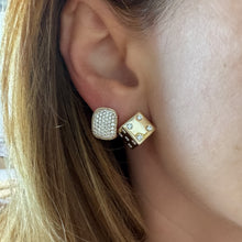 Chubby Pave Diamond Huggie Hoop Earrings