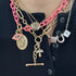 Chunky Mixed Link Toggle Chain Lariat Necklace