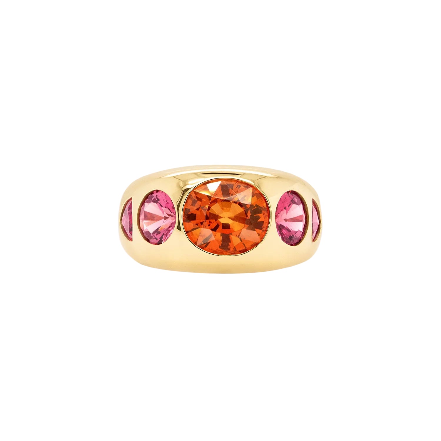 Five Stone Mixed Shape Gemstone Chunky Nomad Ring