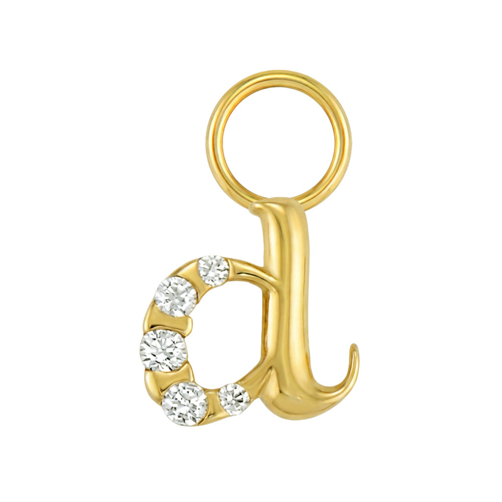 Mini Diamond Initial Charm