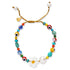 Skinny Pearl Evil Eye Flower Bracelet