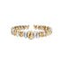 Two Tone Small or Large Alternating Diamond Drops Bangle Bracelet