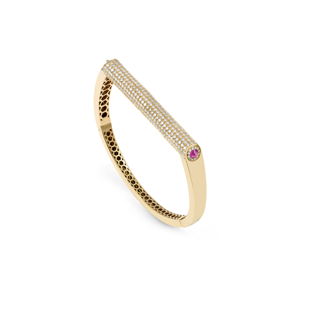 Full Diamond & Gemstone Grace Bangle Bracelet