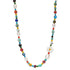 Skinny Pearl Evil Eye Flower Beaded Necklace