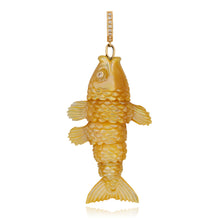 Apricot Conch Shell or Golden Mother of Pearl Articulated Fish Charm