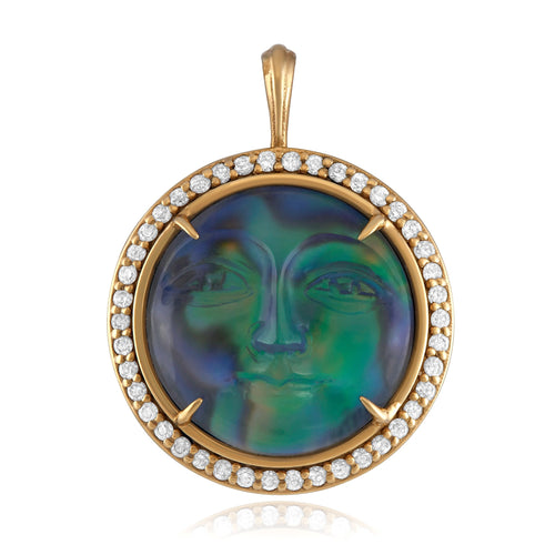 Luminous Glow Moon Face Charm Pendant