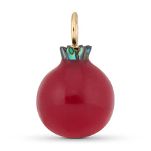 Red Chalcedony & Mother of Pearl Pomegranate Charm