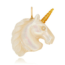 Mother of Pearl Unicorn Charm