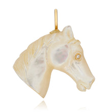 Beauty Black or White Mother of Pearl Horse Charm