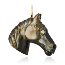 Beauty Black or White Mother of Pearl Horse Charm