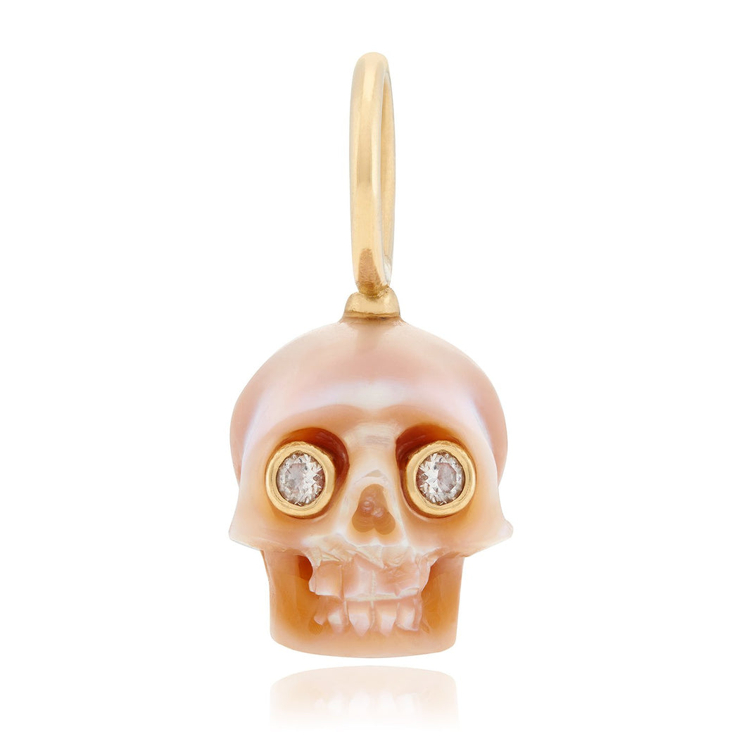 Diamond & Pearl Skull Baby Charm