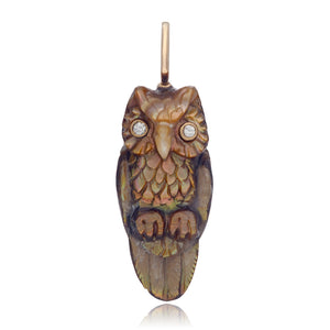 Hand Carved Owl Charm