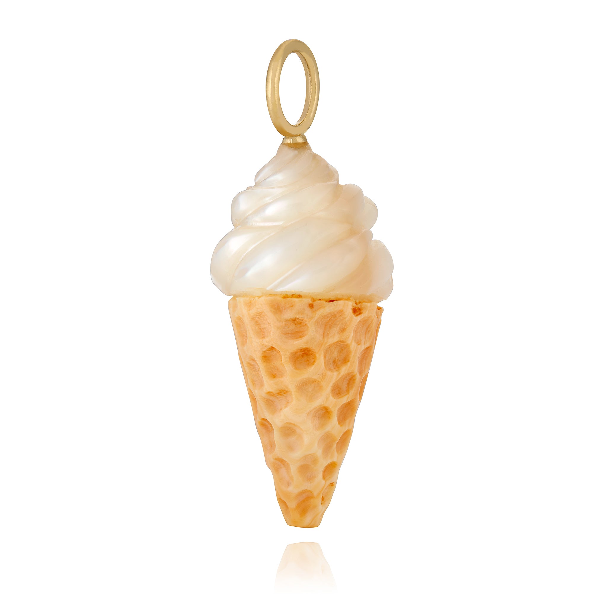 Vanilla Ice Cream Cone Charm