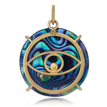 Peacock Yin Yang Gemstone Pendant Charm