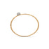 Medium or Large Satin Gold & Diamond Ball Bangle Bracelet