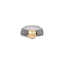 Edgy High Polish Ball & Pave Diamond Ring