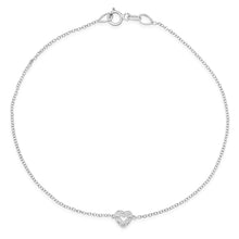 Dainty Diamond Open Heart Bracelet