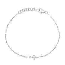 Dainty Diamond Cross BraceletDainty Diamond Open Heart Bracelet