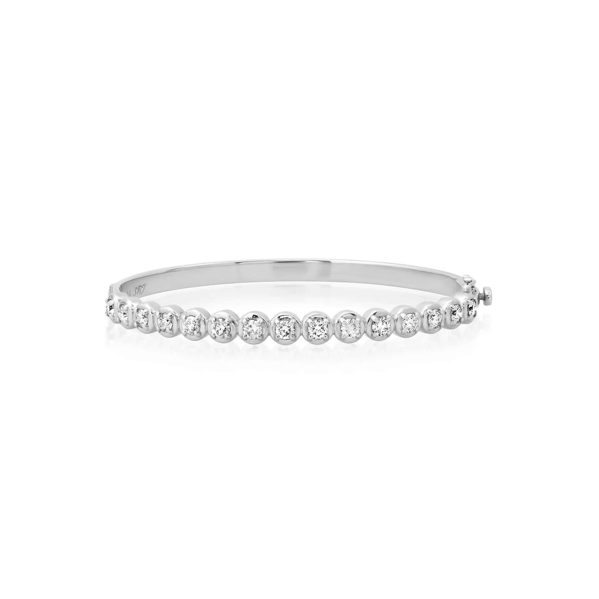 Gemstone or Diamond Cloud Bangle Bracelet