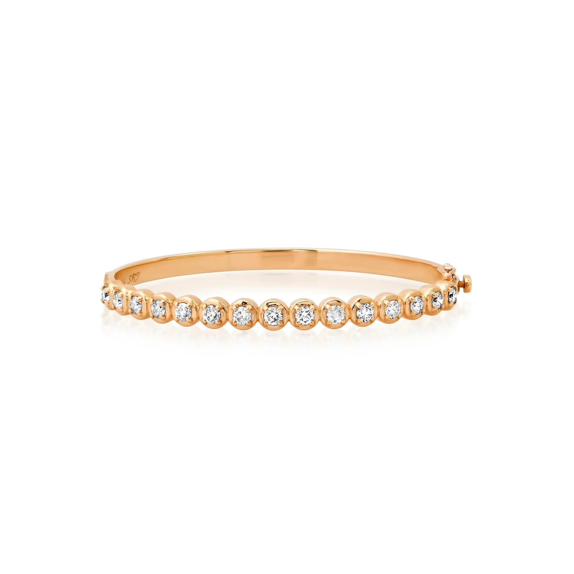 Gemstone or Diamond Cloud Bangle Bracelet
