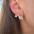 Diamond Baguette Initial Stud
