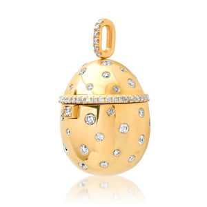 Diamond Egg Locket Pendant