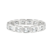 Diamond  Emerald Cut Bezel Set Eternity Band Ring