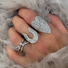 Diamond Baguette Crossover Ring