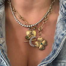 Diamond Crescent Moon Charm with Black Rhodium