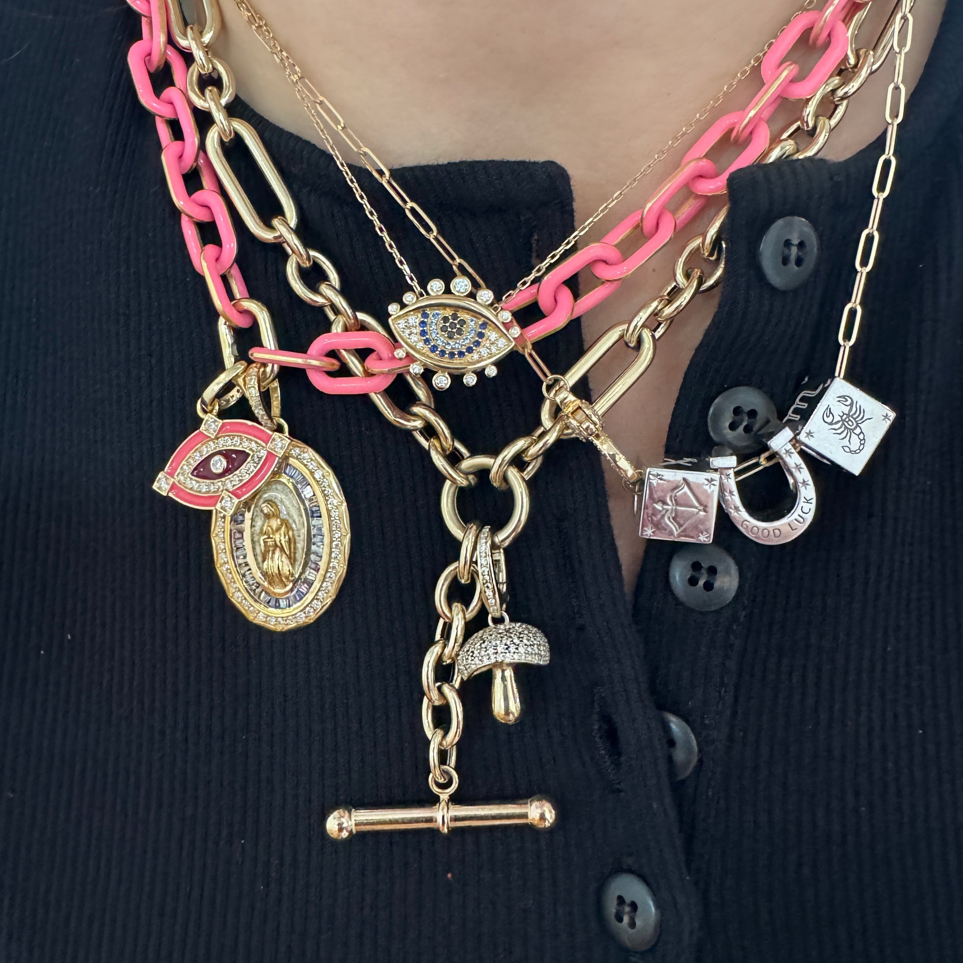 Diamond Shroomy Charm Pendant