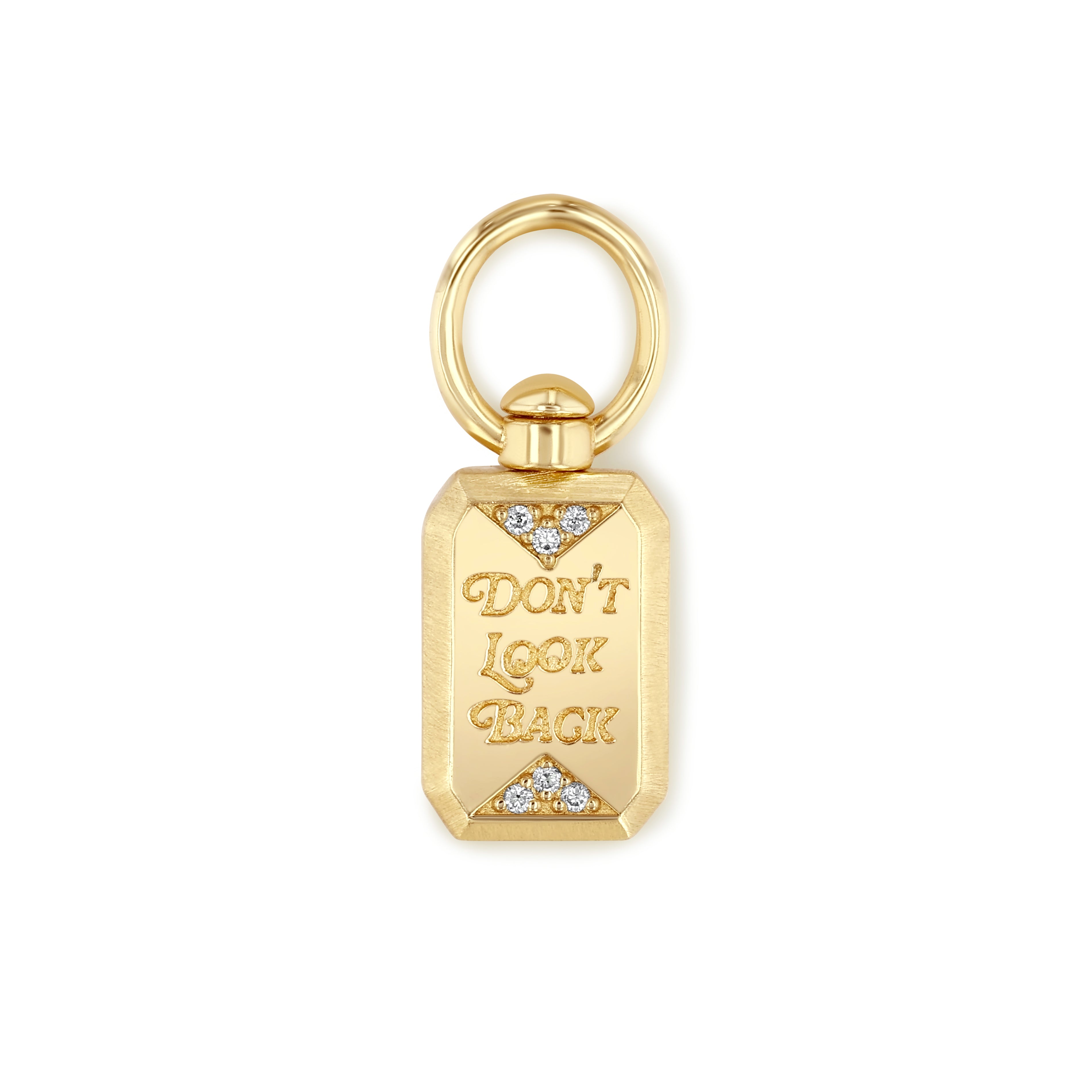 Don't Look Back Swivel Charm