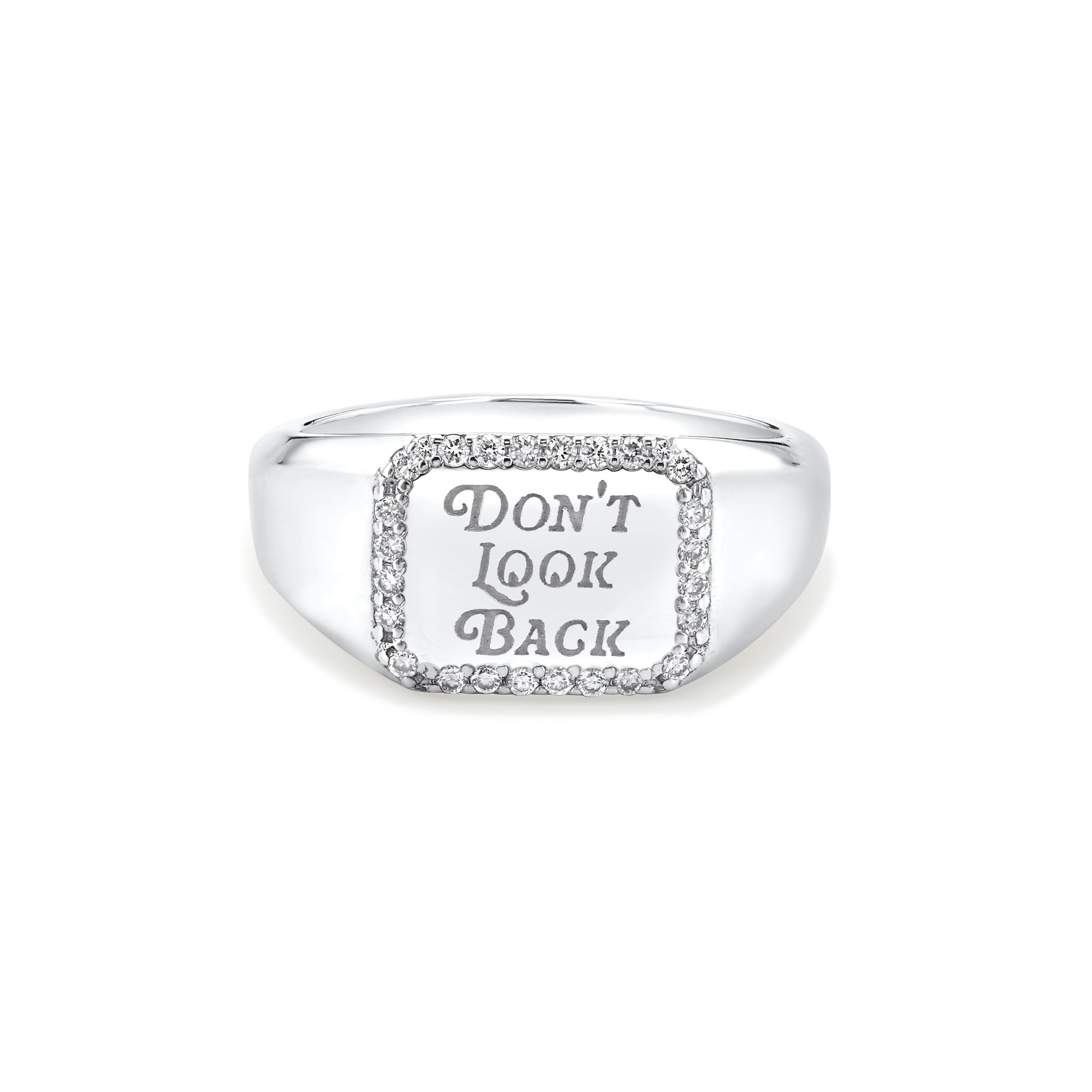 Don't Look Back Signet Ring