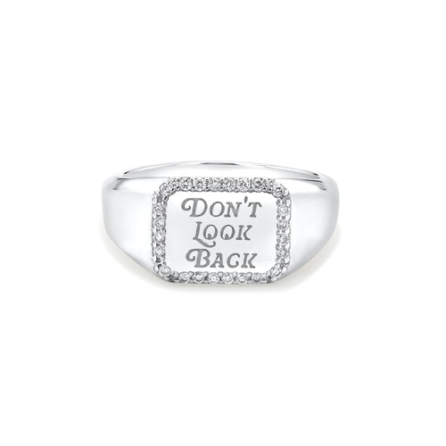 Don't Look Back Signet Ring