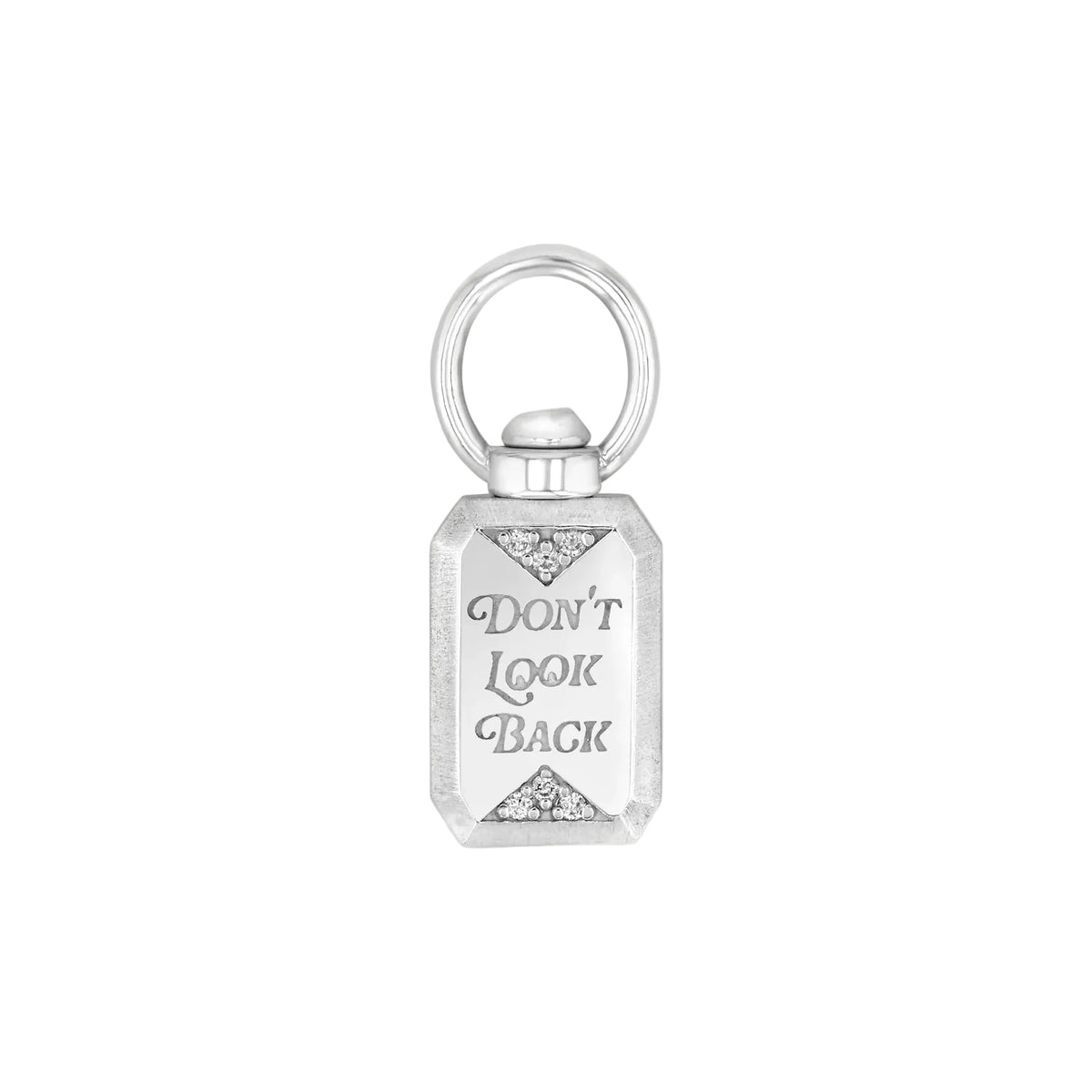 Don't Look Back Swivel Charm
