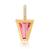 Dream in Technicolor Trapezoid Pink Tourmaline & Diamond Charm Pendant