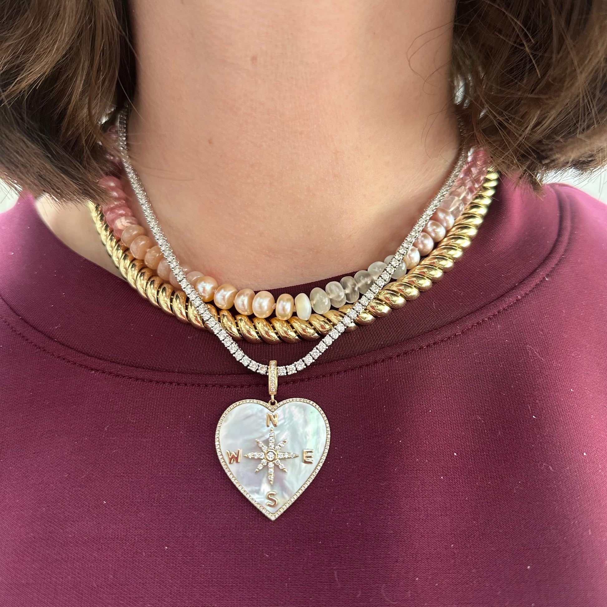 Dreamy Four Prong Diamond Tennis Necklace