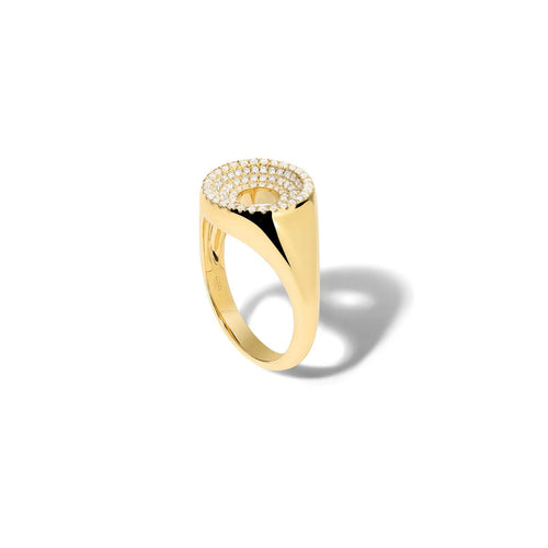 Drew Full Pave Diamond Ring