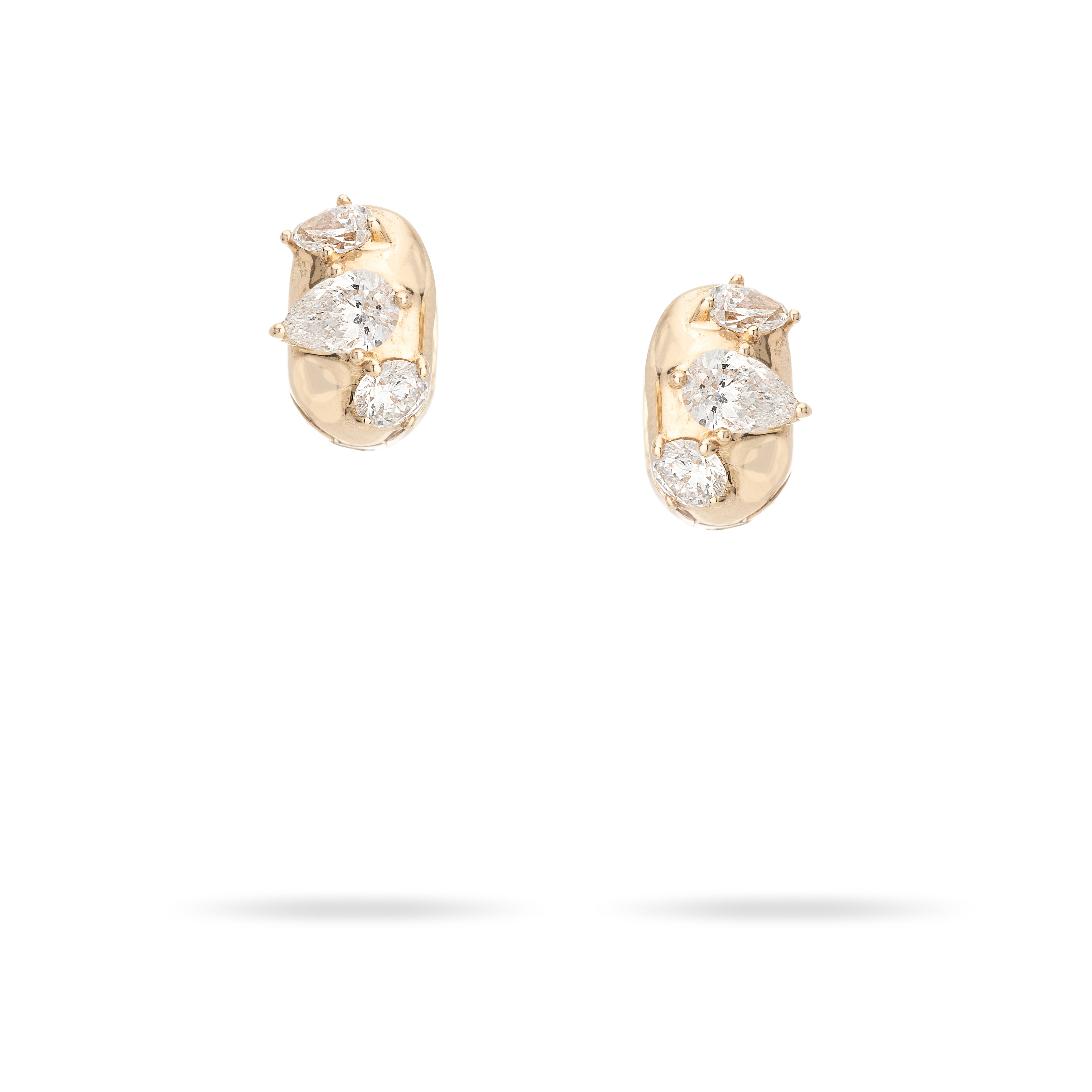 Lab Grown Diamond Wide Huggie Hoops